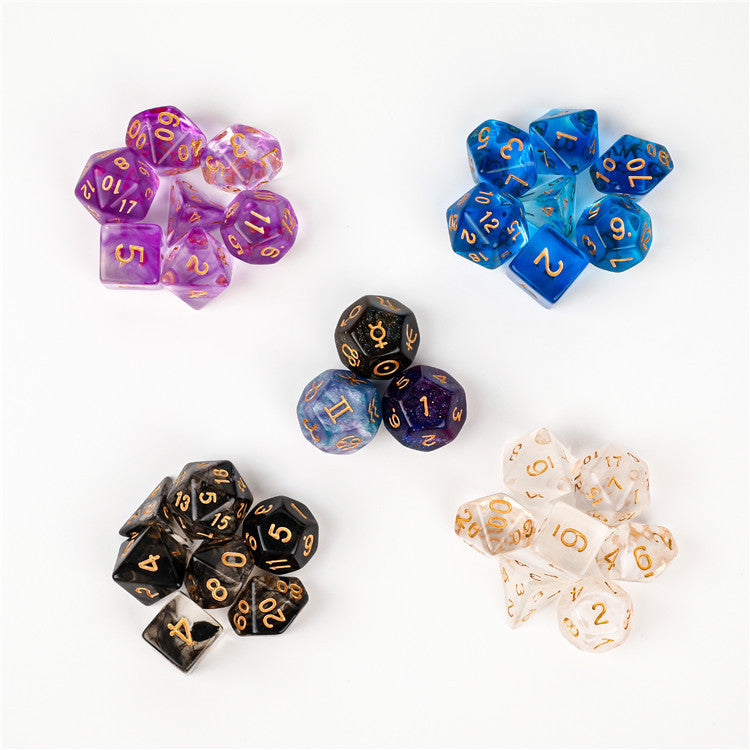 Innovative Fantasy Starry Sky Resin Multi-sided Game Dice