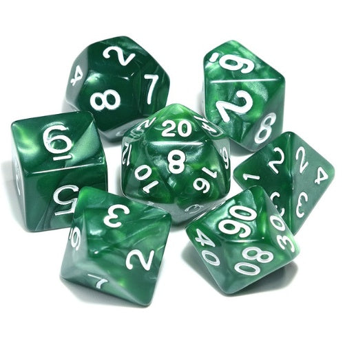 7 sets of multi faced digital dice.