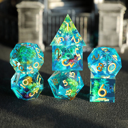 Resin Dice Dried Flower Quicksand