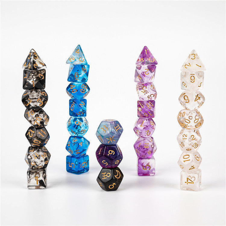 Innovative Fantasy Starry Sky Resin Multi-sided Game Dice