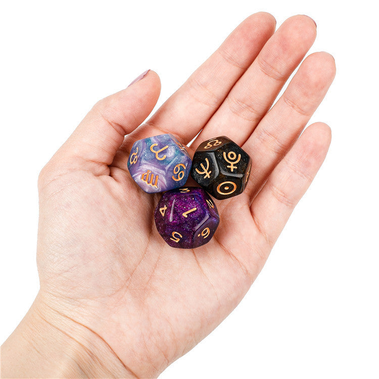 Innovative Fantasy Starry Sky Resin Multi-sided Game Dice